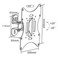 goobay 51893 wall mount tv s 23 42 tilt basic extra photo 3