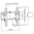 gembird wm 42t 02 tv wall mount tilt 23 42 extra photo 1