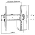 gembird wm 55t 02 tv wall mount tilt 32 55  extra photo 1