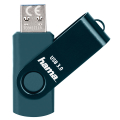 hama 182464 rotate usb flash drive usb 30 64gb 70mb s petrol blue extra photo 2