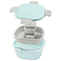 hama 181584 xavax salad box to go dressing container topper 3 compartments cutlery 14 l extra photo 8