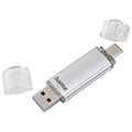 hama 124162 c laeta usb flash drive type c usb 31 usb 30 32 gb 40 mb s silver extra photo 1