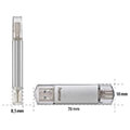 hama 124162 c laeta usb flash drive type c usb 31 usb 30 32 gb 40 mb s silver extra photo 4