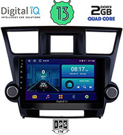 digital iq bxb 1719 gps 10 multimedia tablet oem toyota highlander mod 2008 2015 photo