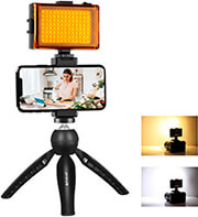 puluz live broadcast kit tripod mount led lamp phone clamp photo