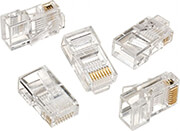 cablexpert modular plug 8p8c for solid lan cable cat5 utp 100 pcs per bag photo