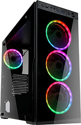 case kolink horizon rgb midi tower tempered glass pc case black