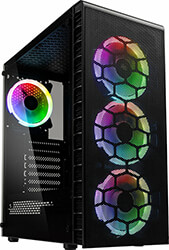 case kolink observatory lite mesh rgb midi tower tempered glass black