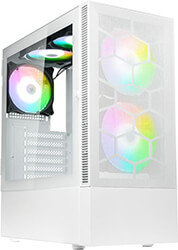 case kolink observatory mx mesh argb midi tower case white with 5 argb fans 2x140mm 3x120mm photo