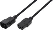 logilink cp110 power cord extension iec 60320 male female 3m black photo