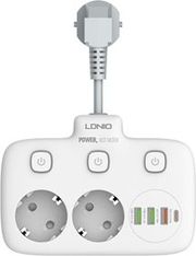 ldnio se 2435 polyprizo me 2 prizes kai 4 usb ports leyko photo