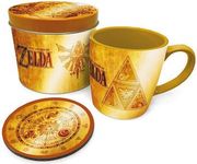 pyramid nintendo the legend of zelda golden triforce mug coaster tin photo