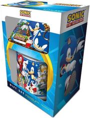 pyramid sega sonic the hedgehog mug coaster keychain gift set photo