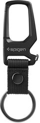 spigen carabiner with keyring 1 pack black photo