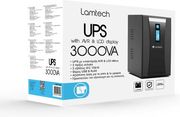 lamtech ups with avr and lcd display 3000va 4x12v 9ah 3xschuko 3xiec usb rj45 port lam113546 photo