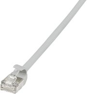 logilink patch cable cat6a tpe slimline grey 05m photo