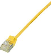 logilink patch cable cat6a tpe slimline yellow 05m photo