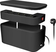 logilink outlet strip storage box w 4 safety 1 euro socket w 2x usb a 1x usb c black photo