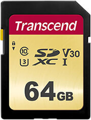 transcend sdc500s sdxc 64gb mlc nand u3 v30 class 10 ts64gsdc500s photo