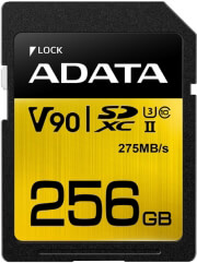 adata premier one sdxc 256gb uhs ii u3 class 10 color box photo