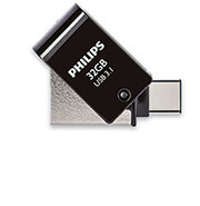 philips 2 in 1 32gb usb 31 type c otg flash drive midnight black fm32dc152b 00 photo