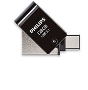 philips 2 in 1 128gb usb 31 type c otg flash drive midnight black fm12dc152b 00 photo