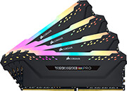 ram corsair cmw64gx4m4e3200c16 vengeance rgb pro black 64gb 4x16gb ddr4 3200mhz quad kit photo