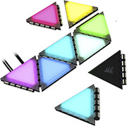 corsair cl 9011115 ww icue lc100 case accent lighting panels mini triangle 9x tile expansion kit photo