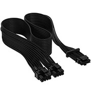 corsair premium individually sleeved 12 4pin pcie gen 5 type 4 600w 12vhpwr power cable black photo