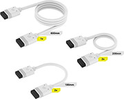 corsair cl 9011126 ww icue link cable kit 1x600mm 2x200mm 2x100mm straight straight white photo