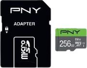 pny elite micro sdxc 256gb u1 with adapter psdu256v11100el ge photo