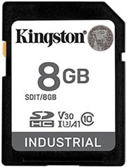 kingston sdit 8gb 8gb industrial pslc sdhc memory card uhs i u3 v30 a1 tls nand photo