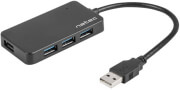 natec nhu 1342 moth 4 ports usb 30 hub black photo