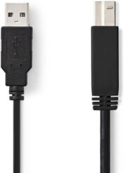 nedis ccgp60100bk30 usb 20 cable a male b male 3m black photo