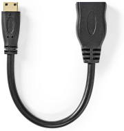 nedis cvgp34590bk02 high speed hdmi cable with ethernet hdmi mini hdmi female 02m black photo