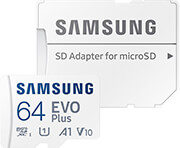 samsung evo plus 64gb micro sdxc uhs i u1 v10 a1 adapter mb mc64sa eu photo