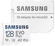 samsung evo plus 128gb micro sdxc uhs i u3 v30 a2 adapter mb mc128sa eu photo