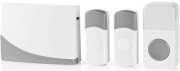 nedis doorb116wt2 wireless doorbell set battery powered with 2 transmitters photo