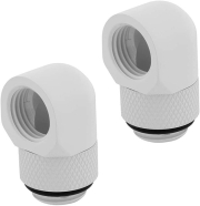 corsair hydro x fitting adapter xf 90 angled rotary glossy white 2 pack photo