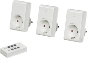 rev wireless switching set 3x socket 1x remote control white photo