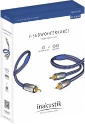 in akustik premium y subwoofer audio cable cinch 2x cinch 2m blue silver photo