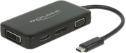 delock 63929 adapter usb type c male vga hdmi dvi displayport female black photo