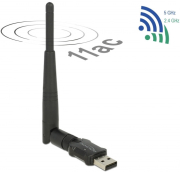 delock 12462 usb 20 dual band wlan ac a b g n stick 433 150 mbps with external antenna photo