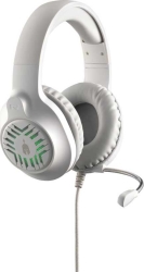 spartan gear medusa wired headset white grey photo