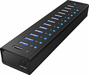 raidsonic icy box ib ac6113 active 13 port usb 30 hub aluminum enclosure 70420 photo