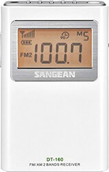 sangean dt 160 white pocket 160 forito radiofono photo