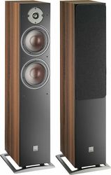 dali oberon 7 floorstanding loudspeaker walnut photo