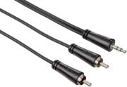 hama 122296 audio cable 35mm jack plug 2 rca plugs stereo 3m photo