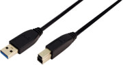 logilink cu0023 usb 30 connection cable am to bm 1m black photo