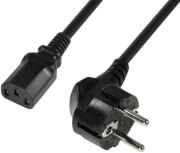 logilink cp095 power cord schuko plug to iec socket 3m black photo